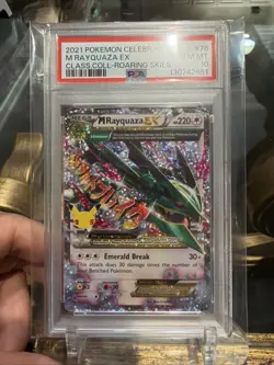 2021 POKEMON CELEBRATIONS CLASSIC COLLECTION #76 M RAYQUAZA EX PSA 10 - Image 1