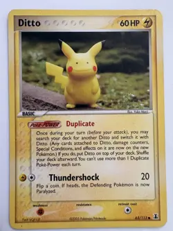 Pokemon Ditto Pikachu 63/113 Delta Species Non-Holo LP Condition - Image 2