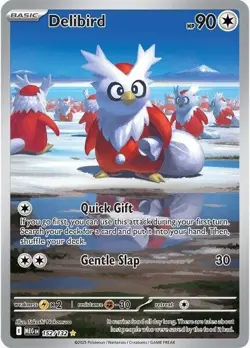 Delibird 152/132 Illustration Rare Holo ME01: Mega Evolution Pokemon TCG NM - Image 1