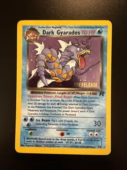 Dark Gyarados (Prerelease) 8/82 Team Rocket Unlimited Holo Pokemon - Image 1