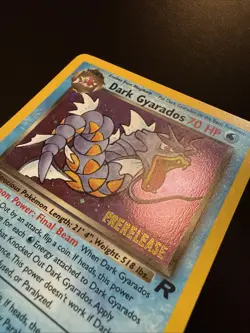Dark Gyarados (Prerelease) 8/82 Team Rocket Unlimited Holo Pokemon - Image 3