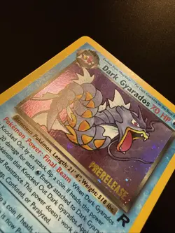 Dark Gyarados (Prerelease) 8/82 Team Rocket Unlimited Holo Pokemon - Image 4