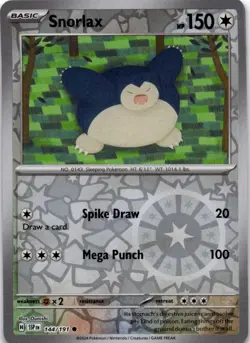Pokemon Snorlax SV08: Surging Sparks 144/191 Common NM - Image 2