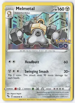Melmetal Holo Rare Pokemon GO 046/078 NM - Image 1