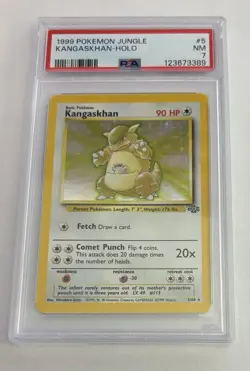 1999 POKEMON JUNGLE #5 KANGASKHAN-HOLO PSA NM 7 - Image 1