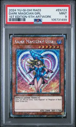 2024 YU-GI-OH! RA03-QUARTER CENTURY BONANZA #EN123 DARK MAGICIAN GIRL PSA 9 - Image 1