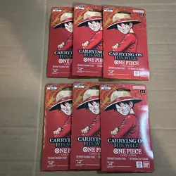 One Piece TCG - Carrying On His Will - OP13 English Sleeve Booster Packs LOT 6 - Image 1