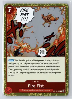 Fire Fist #OP15-020 Adventure on Kami's Island Foil One Piece - Image 1