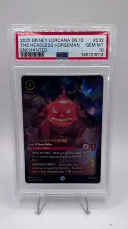 2025 DISNEY LORCANA WHISPERS IN THE WELL ENCHANTED THE HEADLESS HORSEMAN PSA 10 - Image 1