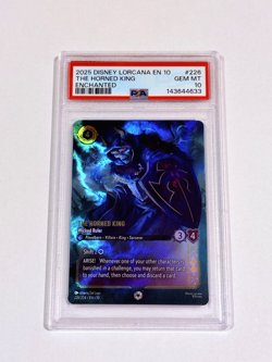Disney Lorcana Whispers in the Well - The Horned King Enchanted #226/204 PSA 10 - Image 1