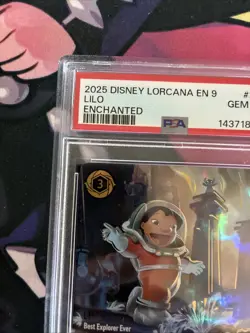 2025 DISNEY LORCANA EN 9 FABLED ENCHANTED LILO BEST EXPLORER EVER PSA 10 - Image 2