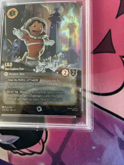 2025 DISNEY LORCANA EN 9 FABLED ENCHANTED LILO BEST EXPLORER EVER PSA 10 - Image 4