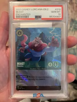 Disney Lorcana Beast - Relentless (Enchanted) 210/204 PSA 10 💎 - Image 1