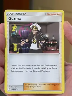 POKEMON GUZMA 115/147 UNCOMMON BURNING SHADOWS NM CARD - Image 1