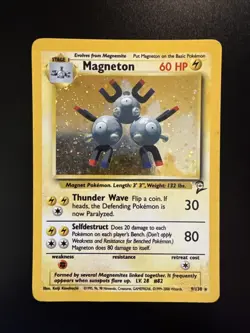 Magneton Base Set 2 Holo Unlimited Rare Card 9/130 Pokemon - Image 1