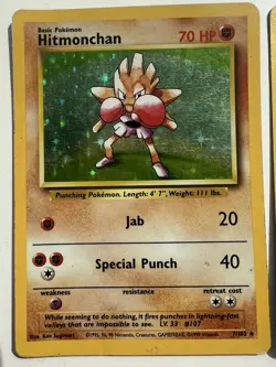 Pokemon Cards Bundle WOTC Base Set 1&2 – HOLOS Alakazam Hitmonchan Poliwrath - Image 3