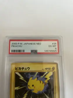 PSA 6 Pikachu 025/102 Neo Genesis Japanese Pokemon Card - Image 2
