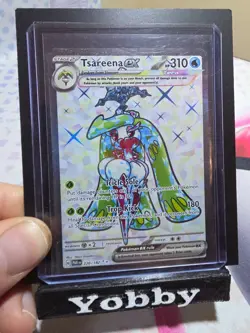 Pokemon TCG Tsareena EX Paradox Rift Tera Full Art Ultra Rare Card 220/182 - Image 1