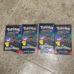 4 Pack Pokemon Trick or Trade Booster Packs 2024 Halloween Card Lot Bundle - Image 1