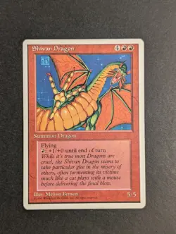 MTG Card - 1x Shivan Dragon - Fourth (4th) Edition - HP - Vintage Red Magic 1995 - Image 2