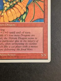 MTG Card - 1x Shivan Dragon - Fourth (4th) Edition - HP - Vintage Red Magic 1995 - Image 4