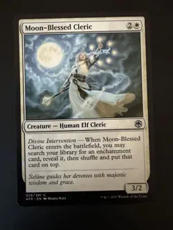 Moon-Blessed Cleric MTG Adventures in the Forgotten Realms 026/281 NM - Image 1