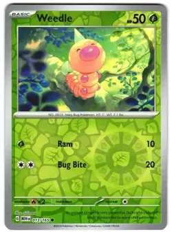 Weedle 013/165 Reverse Holo SV: Scarlet & Violet 151 Pokemon TCG - Image 1