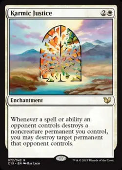 MTG Karmic Justice, Commander 2015, Heavily Played, English - Image 1