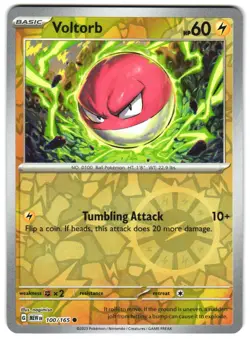 Voltorb 100/165 Reverse Holo SV: Scarlet & Violet 151 Pokemon TCG - Image 1