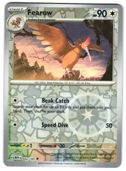 Fearow 022/165 Reverse Holo SV: Scarlet & Violet 151 Pokemon TCG - Image 1