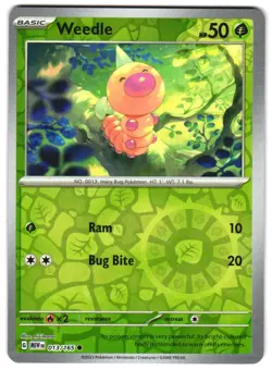 Weedle 013/165 Reverse Holo SV: Scarlet & Violet 151 Pokemon TCG - Image 1