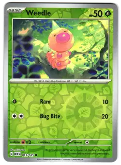 Weedle 013/165 Reverse Holo SV: Scarlet & Violet 151 Pokemon TCG - Image 1