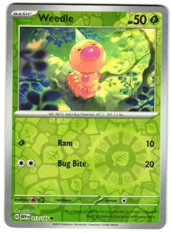 Weedle 013/165 Reverse Holo SV: Scarlet & Violet 151 Pokemon TCG - Image 1