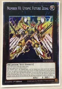 Yugioh! 1x Number F0: Utopic Future Zexal DUAD-EN042 Starlight Rare 1st Ed NM - Image 1