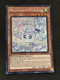 YuGiOh! Mulcharmy Fuwalos MP25-EN102 Prismatic Secret Rare 1st Edition Near Mint - Image 1