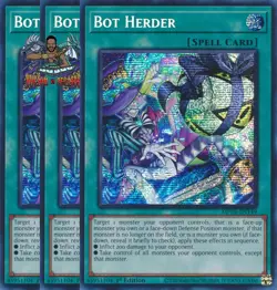 Yugioh! 3x Bot Herder MP25-EN149 Prismatic Secret Rare 1st Ed NM - Image 1