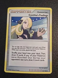 2008 Cynthias Feelings 131/146 Non-Holo Legends Awakened Pokemon Card LP - Image 1