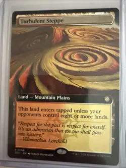 Turbulent Steppe (Extended Art) MTG SOC #0106 Pack Fresh Secrets of Strixhaven - Image 1