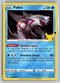 Palkia Pokemon TCG Celebrations Rare 004/025 Pokemon NM Holo - Image 1