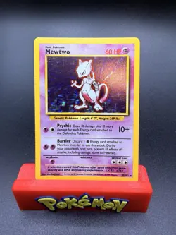 Mewtwo 10/102 Holo Rare Base Set Unlimited Pokemon Near Mint - Image 1