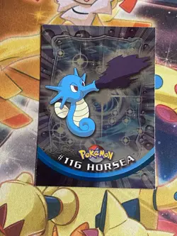 Horsea SILVER HOLO - 116 - 1st Print Pokemon Topps Series 2 - Blue Logo NM - Image 1