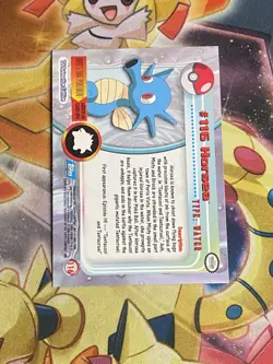 Horsea SILVER HOLO - 116 - 1st Print Pokemon Topps Series 2 - Blue Logo NM - Image 2