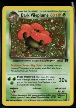DARK VILEPLUME 13/82 HOLO R LP TEAM ROCKET POKEMON - Image 2