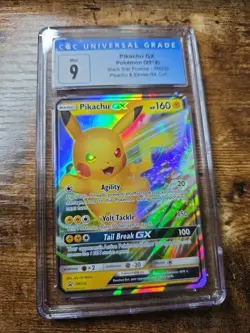 Pokemon Pikachu GX Black Star Promo SM232 CGC 9 Graded - Image 2