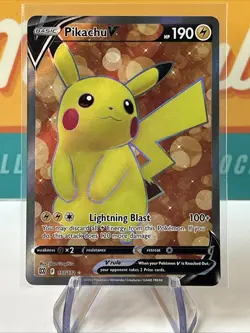 Pikachu V #157 Ultra Rare Full Art Pokemon TCG 2022 Brilliant Stars Near Mint NM - Image 3