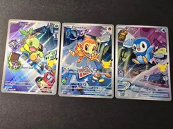 Pokemon TCG First Partner Turtwig Chimchar Piplup Promo Set 040 041 042 - Image 1
