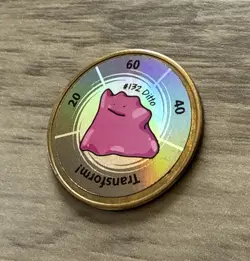 Pokemon 1999 Hasbro Battle Coin Game Ditto #132 - Image 2