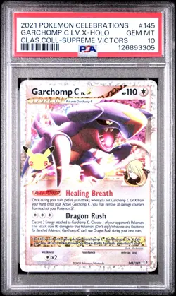 PSA 10 GARCHOMP C LV.X #145 2021 POKEMON CELEBRATIONS CLASSIC COLLECTION 145/147 - Image 1