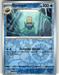 Omanyte Reverse Holo 138/165 SV: Scarlet & Violet 151 NM Pokemon Fast Ship - Image 1