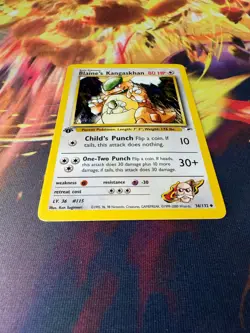 Blaine's Kangaskhan 36/132 LP-DMG 1st Edition Gym Heroes 2000 Pokemon TCG - Image 2